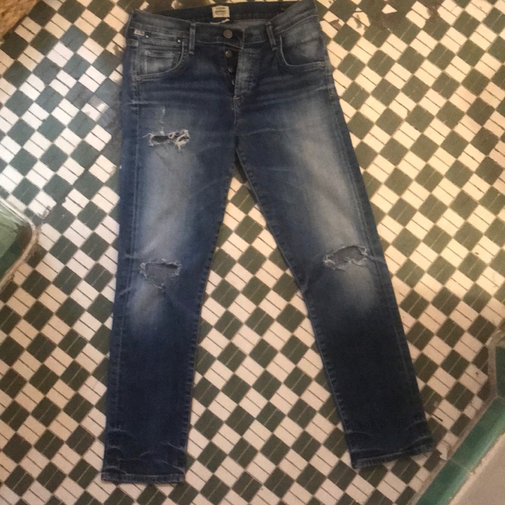 ripped slim boyfriend jeans